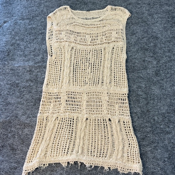 free people movement Other - Free People Cream Crochet Tank Top Style Cover-Up Best Fits Size L